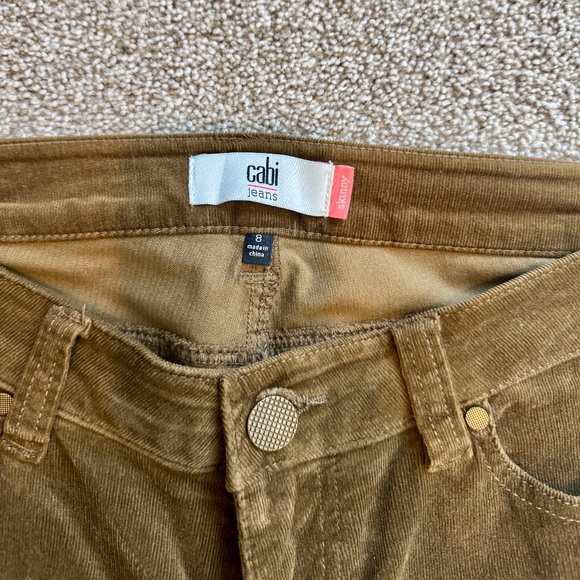 cabi High Skinny Corduroy Jeans, Size 8, Style #3567, EUC, Moss - Picture 4 of 9